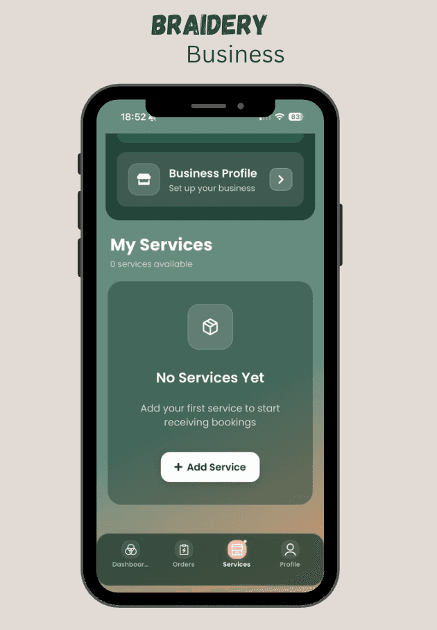 Braidery Business — services and storefront
